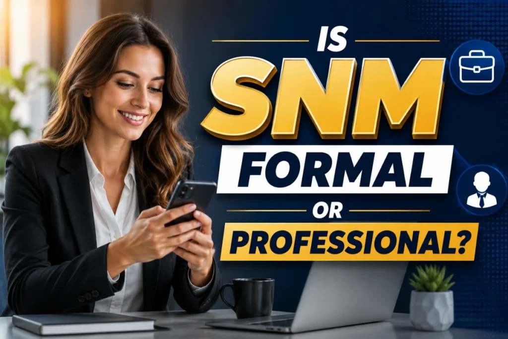 Is SNM Formal or Professional
